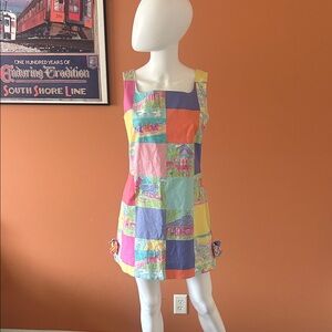 VINTAGE LILLY PULITZER colorful patchwork dress